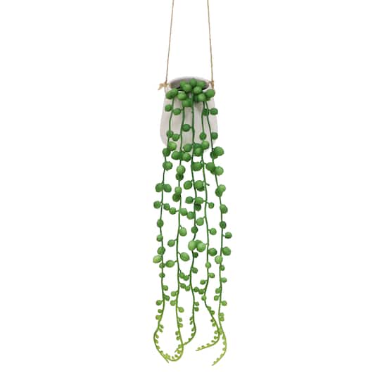 27" Hanging String of Pearls in White Ceramic Pot by Ashland®